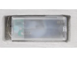 Deko-Stern Metall Silber Matt mit LED-Beleuchtung Warmweiß 20 cm x 5 cm x 30 cm