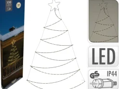 Deko-Tannenbaum mit LED 89 cm x 150 cm Schwarz