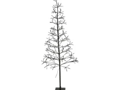 Deko-Tannenbaum mit LED 18,2 cm x 150 cm Schwarz