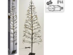 Deko-Tannenbaum mit LED 15,5 cm x 120 cm Schwarz