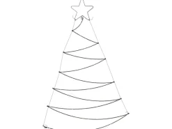 Deko-Tannenbaum mit LED 76 cm x 110 cm Schwarz