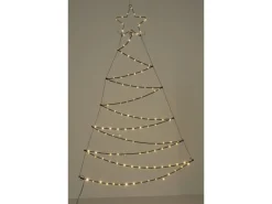 Deko-Tannenbaum mit LED 76 cm x 110 cm Schwarz
