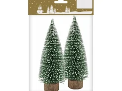 Deko-Tannenbäume 14,5 cm Grün 2 Stück