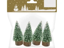 Deko-Tannenbäume 7,5 cm Grün 4 Stück