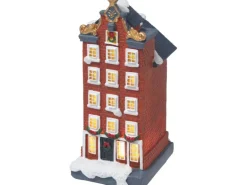 Deko-Weihnachtshaus mit LED-Beleuchtung 4-fach sortiert