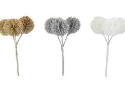 Deko-Zweig Bommel 3-fach sortiert