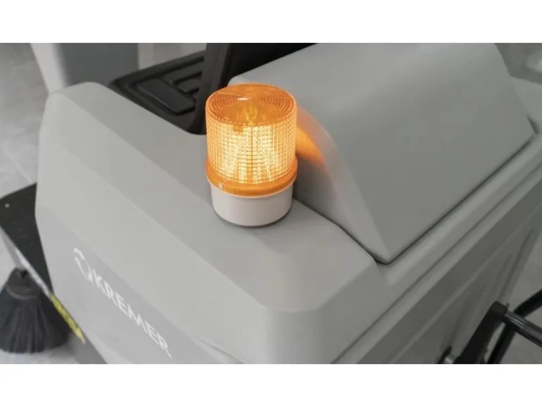 DeTec. KRYZS4 Aufsitz Kehrmaschine Kremer 48V 67AH Elektrische Hallen Kehrmaschine Selbstfahrende Kehrsaugmaschine mit 6.380 m²/h Flächenleistung