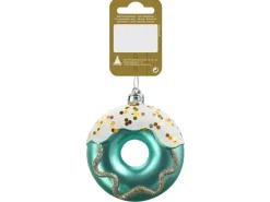Donut zum Hängen aus Kunststoff Ø 8 cm Türkis