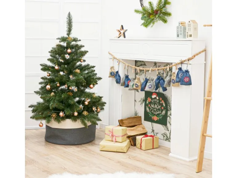 DuneDesign DIY Adventskalender Zum Selbst Befüllen 24 Geschenk-Säckchen Blau