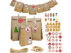 DuneDesign DIY Adventskalender Zum Selbst Befüllen mit 24 Papiertüten