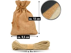 DuneDesign DIY Adventskalender Zum Selbst Befüllen 24 Geschenk-Säckchen Braun