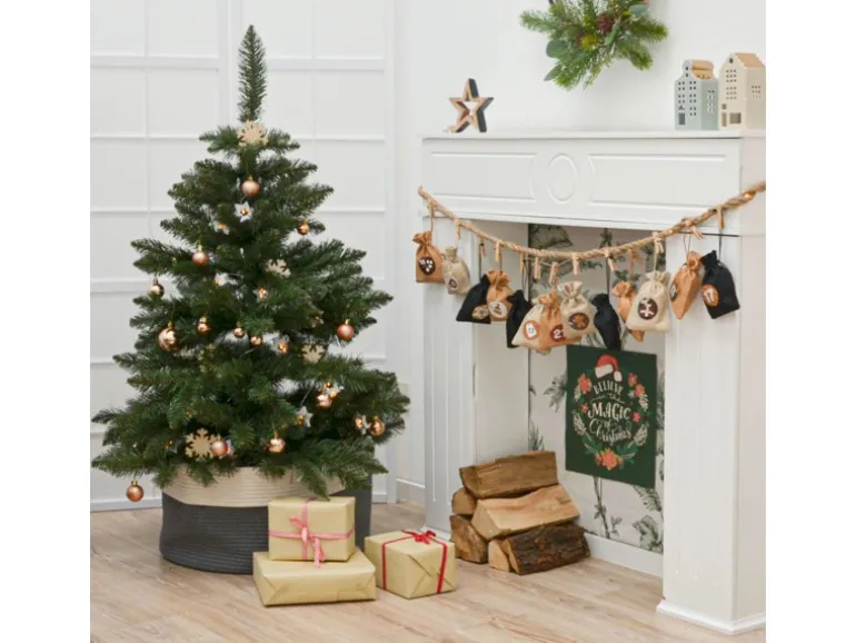 DuneDesign DIY Adventskalender Zum Selbst Befüllen 24 Geschenk-Säckchen Braun