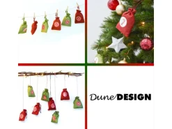 DuneDesign DIY Adventskalender Zum Selbst Befüllen 24 Geschenk-Säckchen Rot