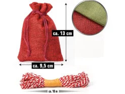 DuneDesign DIY Adventskalender Zum Selbst Befüllen 24 Geschenk-Säckchen Rot