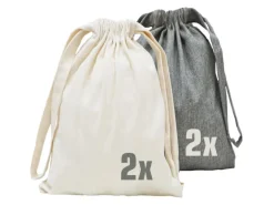 DuneDesign 4er Set Nordic Geschenk Stoffbeutel 32 x 32 cm für Weihnachten