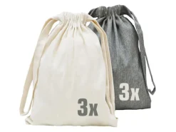 DuneDesign 6er Set Nordic Geschenk Stoffbeutel 32 x 32 cm für Weihnachten