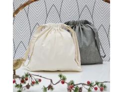 DuneDesign 6er Set Nordic Geschenk Stoffbeutel 32 x 32 cm für Weihnachten