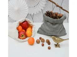 DuneDesign 6er Set Nordic Geschenk Stoffbeutel 32 x 32 cm für Weihnachten