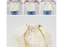 DuneDesign 2er Set Weihnachts Geschenkbeutel 32 x 32 cm mit 100 Aufklebern