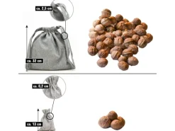 DuneDesign 4er Set Weihnachts Geschenkbeutel 32 x 32 cm mit 200 Aufklebern