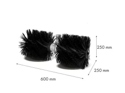 EBERTH Kehrwalze mit Getriebestange für Kehrmaschine Breite 60cm Anschluss 27mm