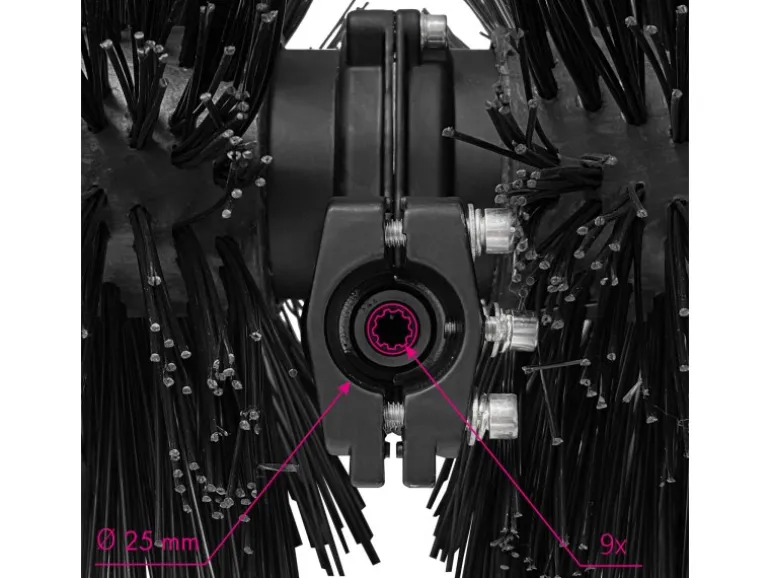 EBERTH Kehrwalze mit Getriebestange für Kehrmaschine Breite 60cm Anschluss 27mm