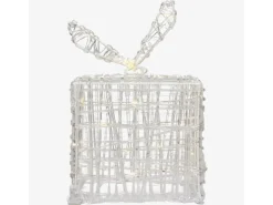 ECD Germany 3Er Set LED Geschenkboxen 90LEDs Warmweiß Metall Strombetrieben IP44