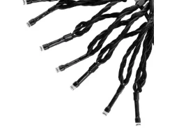 ECD Germany Fahnenmast Lichterkette 6 Stränge 2,08 Meter 192 LED Warmweiß IP44