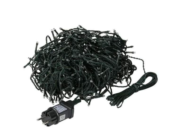 ECD Germany LED Cluster Lichterkette 36m 480LED Kaltweiß Timer 8 Modi