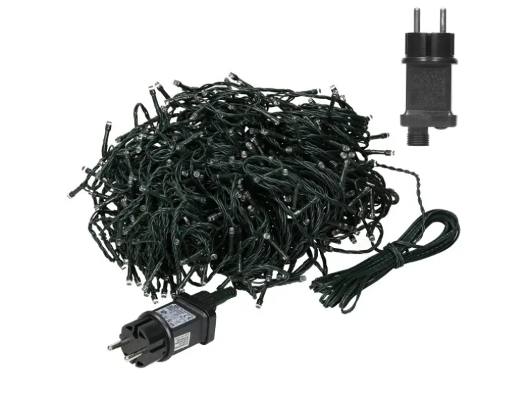 ECD Germany LED Cluster Lichterkette 36m 480LED Kaltweiß Timer 8 Modi