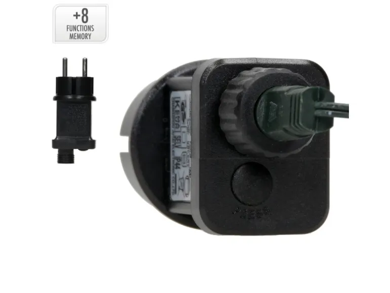 ECD Germany LED Cluster Lichterkette 8m 400 LEDs Extra Warmweiß 8 Modi IP44