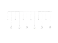 ECD Germany LED Fenster Lichtervorhang 220cm mit 138 LEDs Warmweiß 8 Funktionen