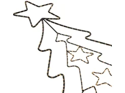 ECD Germany LED Gartenstecker Weihnachtsbaum 87cm 90 LEDs Warmweiß 6 Std Timer