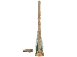 ECD Germany LED Jute Baum mit LED-Beleuchtung mit Timer 35x6,5x45 cm