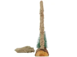 ECD Germany LED Jute Baum mit LED-Beleuchtung mit Timer 23x6,5x30 cm