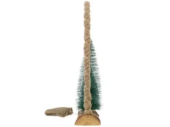 ECD Germany LED Jute Weihnachtskreis mit LED-Beleuchtung 45x45x9,5 cm