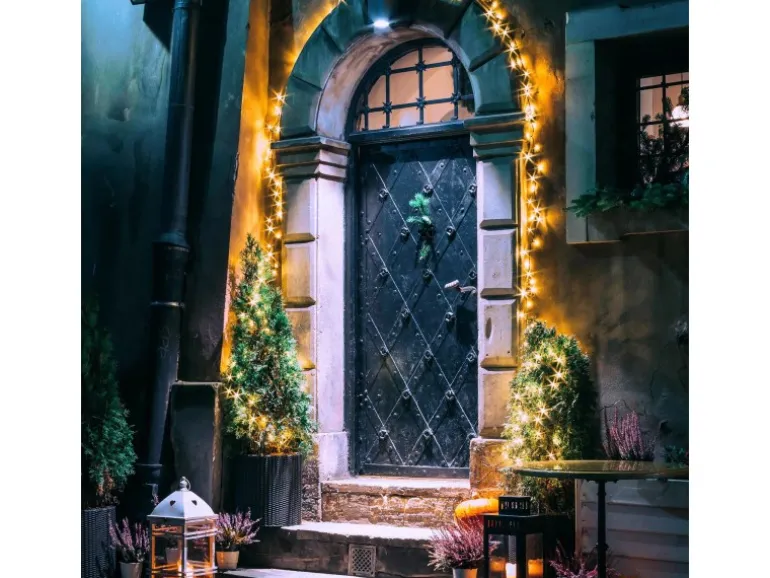 ECD Germany LED Lichterkette für Weihnachten mit 480 LEDs 36m Warmweiß IP44