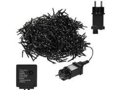 ECD Germany LED Lichterkette Lichtervorhang mit 480 LEDs Warmweiß mit 8 Modi