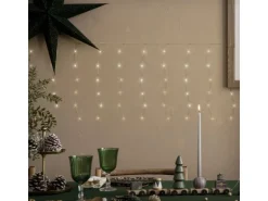 ECD Germany LED Lichterkette Lichtervorhang mit 240 LEDs Warmweiß