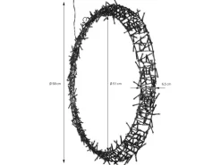 ECD Germany LED Lichterkranz Ø58cm 500 LEDs Warmweiß 8 Leuchtmodi