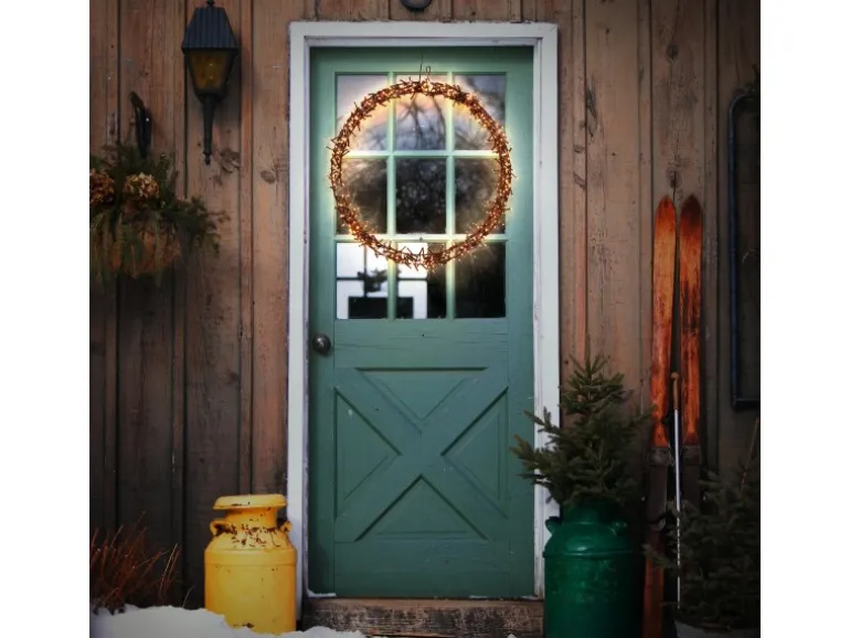 ECD Germany LED Lichterkranz Ø58cm 500 LEDs Warmweiß 8 Leuchtmodi