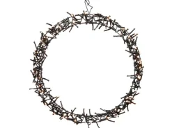 ECD Germany LED Lichterkranz Ø38cm 300 LEDs Warmweiß 8 Leuchtmodi