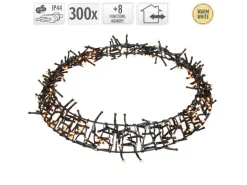 ECD Germany LED Lichterkranz Ø38cm 300 LEDs Warmweiß 8 Leuchtmodi