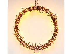 ECD Germany LED Lichterkranz Ø38cm 300 LEDs Warmweiß 8 Leuchtmodi