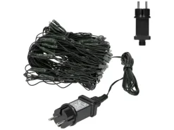 ECD Germany LED Lichternetz 160 Warmweiße LEDs 2x1m Weihnachten IP44 Wasserdicht