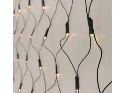 ECD Germany LED Lichternetz 160 Warmweiße LEDs 2x1m Weihnachten IP44 Wasserdicht