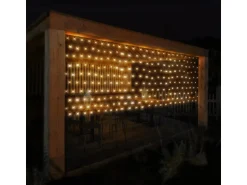 ECD Germany LED Lichternetz mit 320 Warmweiße LEDs 3x1,5 m IP44 Wasserdicht