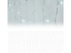 ECD Germany LED Lichtervorhang 2x1,5m 240 Kaltweiße LEDs 12 Funktionen IP44