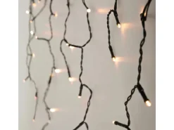 ECD Germany LED Lichtervorhang 12 m 360 Warmweiße LEDs Eiszapfen Lichterkette