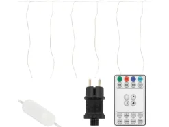 ECD Germany LED Lichtervorhang 300cm 120LED Warmweiß mit Timer 19 Modi